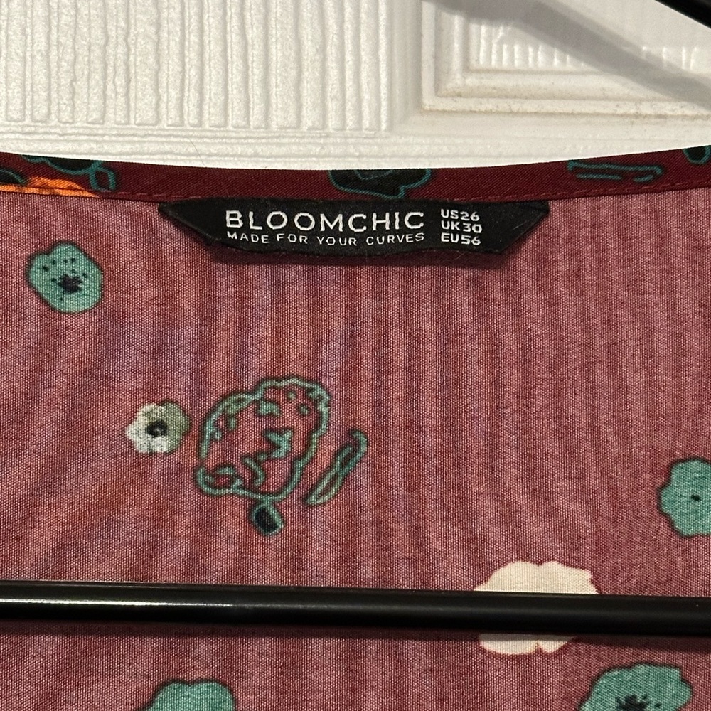 Bloomchic Fall Short Sleeve Floral Dress Size 26 - Picture 2 of 2